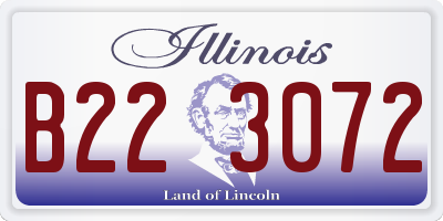 IL license plate B223072