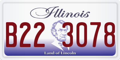 IL license plate B223078