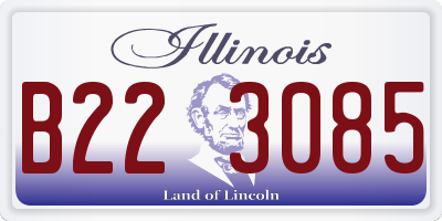 IL license plate B223085