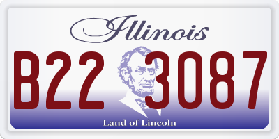 IL license plate B223087