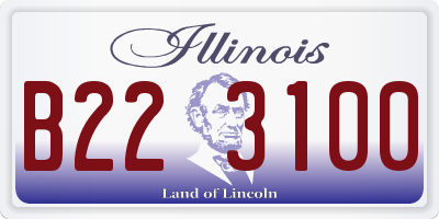 IL license plate B223100