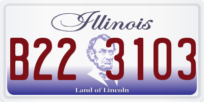 IL license plate B223103
