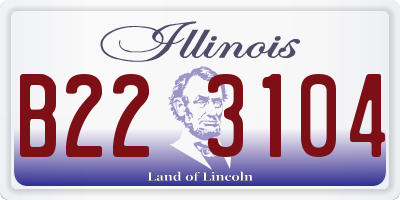 IL license plate B223104