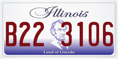 IL license plate B223106