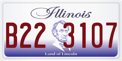 IL license plate B223107