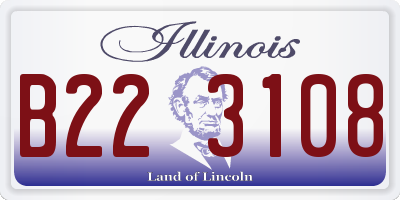 IL license plate B223108