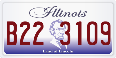 IL license plate B223109