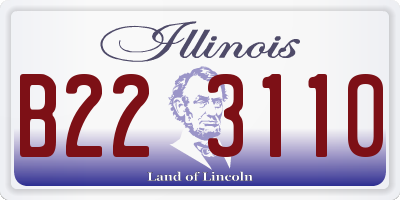 IL license plate B223110