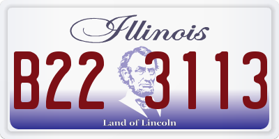 IL license plate B223113