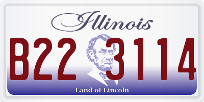 IL license plate B223114
