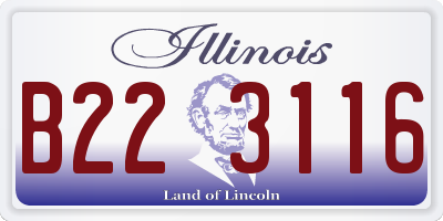IL license plate B223116