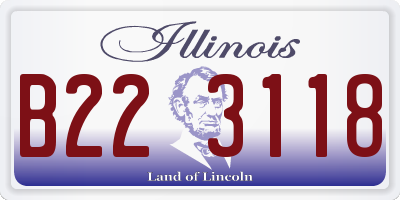 IL license plate B223118