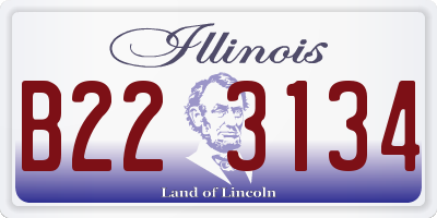 IL license plate B223134