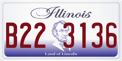 IL license plate B223136