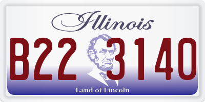 IL license plate B223140