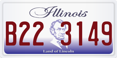 IL license plate B223149