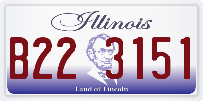 IL license plate B223151