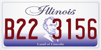 IL license plate B223156