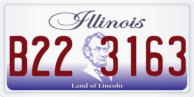 IL license plate B223163