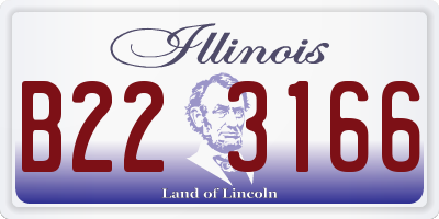 IL license plate B223166