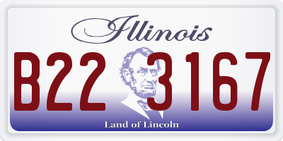 IL license plate B223167