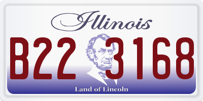 IL license plate B223168