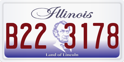 IL license plate B223178