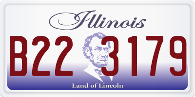 IL license plate B223179