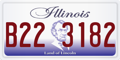 IL license plate B223182