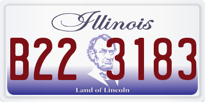 IL license plate B223183