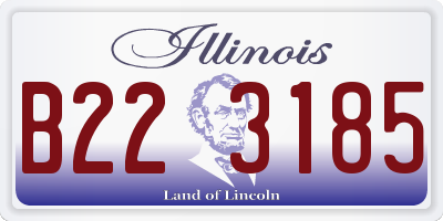 IL license plate B223185