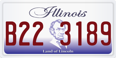 IL license plate B223189