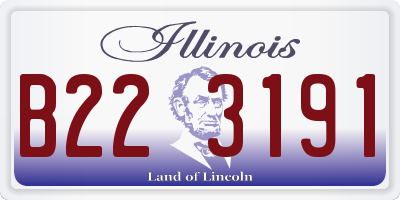 IL license plate B223191