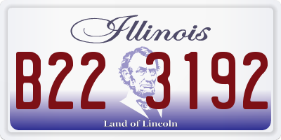IL license plate B223192