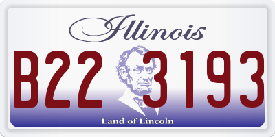 IL license plate B223193