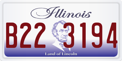 IL license plate B223194