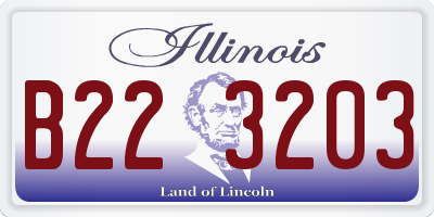 IL license plate B223203