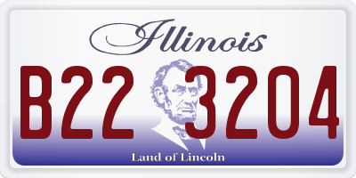 IL license plate B223204