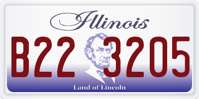 IL license plate B223205