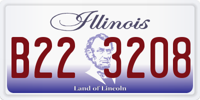 IL license plate B223208