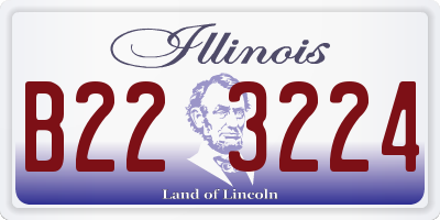 IL license plate B223224