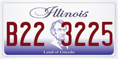 IL license plate B223225
