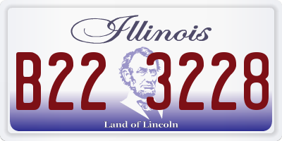 IL license plate B223228