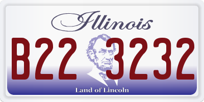 IL license plate B223232