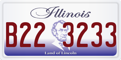 IL license plate B223233