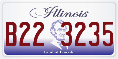 IL license plate B223235