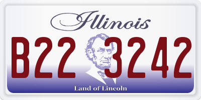 IL license plate B223242