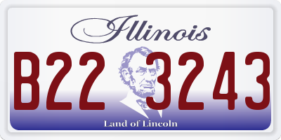 IL license plate B223243