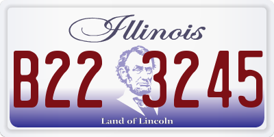 IL license plate B223245