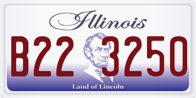 IL license plate B223250